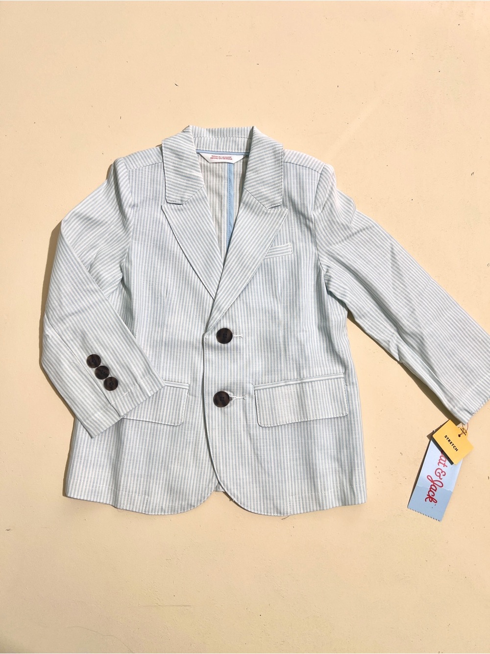 Cat & Jack Light Blue Suit Blazer Jacket Toddler Boys Size 2T NWT Formal Church
